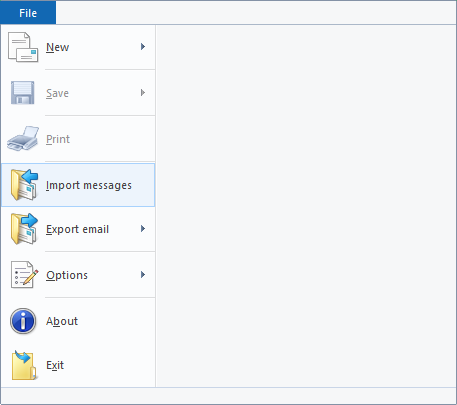 Import data in Windows Live Mail