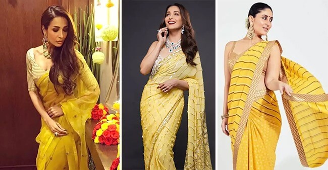 Different Ways to Style a Yellow Saree