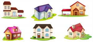 Various houses Free Vector