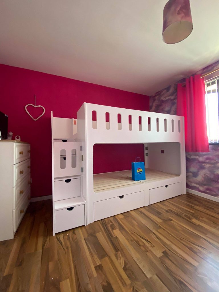 Kids Bunk Bed With Steps Can Add Hours of Fun to the Bedroom