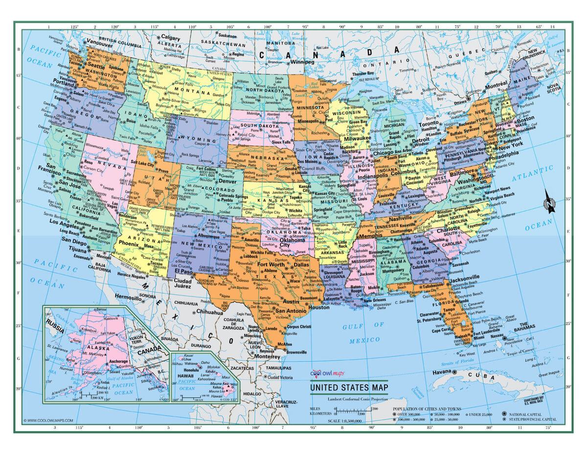 Discovering America through the Map of the US