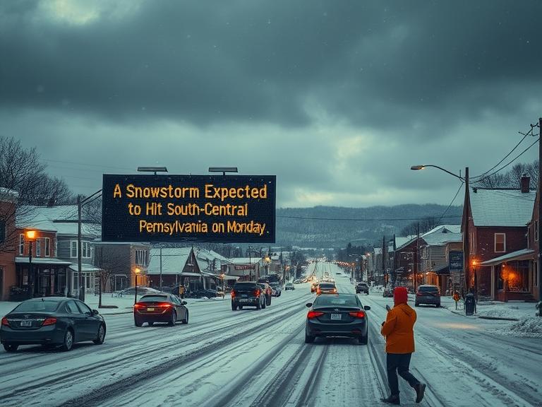 Major A Snowstorm is Expected to Hit South-Central Pennsylvania on Monday.: What You Need to Know