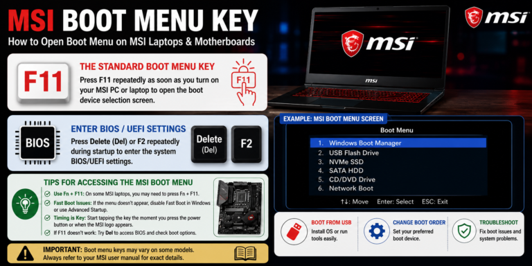 MSI Boot Menu Key: How to Open the Boot Menu and Boot From USB