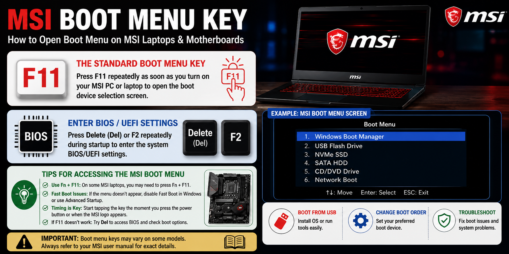MSI Boot Menu Key: How to Open the Boot Menu and Boot From USB