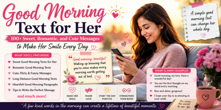 Good Morning Text for Her: 100+ Sweet, Romantic, and Cute Messages to Make Her Smile