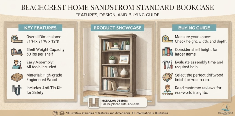Beachcrest Home Sandstrom Standard Bookcase: Features, Design and Buying Guide Beachcrest Home Sandstrom Standard Bookcase: Features, Design and Buying Guide