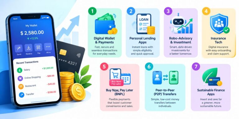 7 successful fintech app development ideas for a business