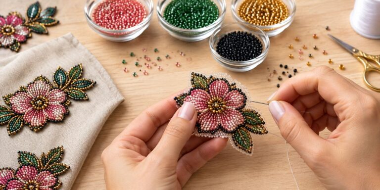 Beaded Appliqué on Peyote Base: A Step-by-Step Guide