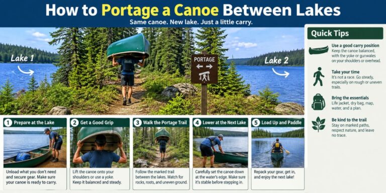 How to Portage a Canoe Between Lakes