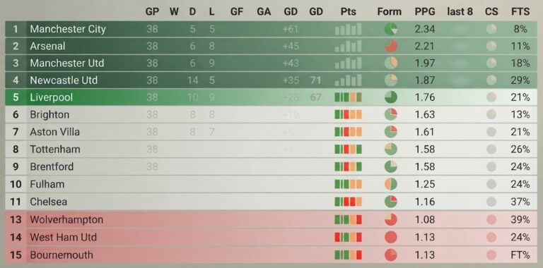 How to Understand Football League Tables and Standings: A Beginner’s Guide