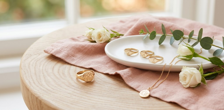 Small Monogram Rings: A Timeless Personalized Jewelry Gift for Her Small Monogram Rings: A Timeless Personalized Jewelry Gift for Her